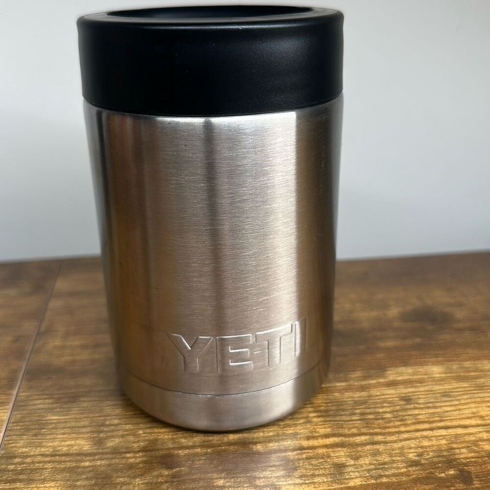 YETI Stainless Steel Rambler Colster Can and Bottle Holder Silver One Size,12 ou